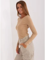 Sweter PM SW J model 21426970 camelowy - FPrice Sweter PM SW J model 21426970 camelowy - FPrice