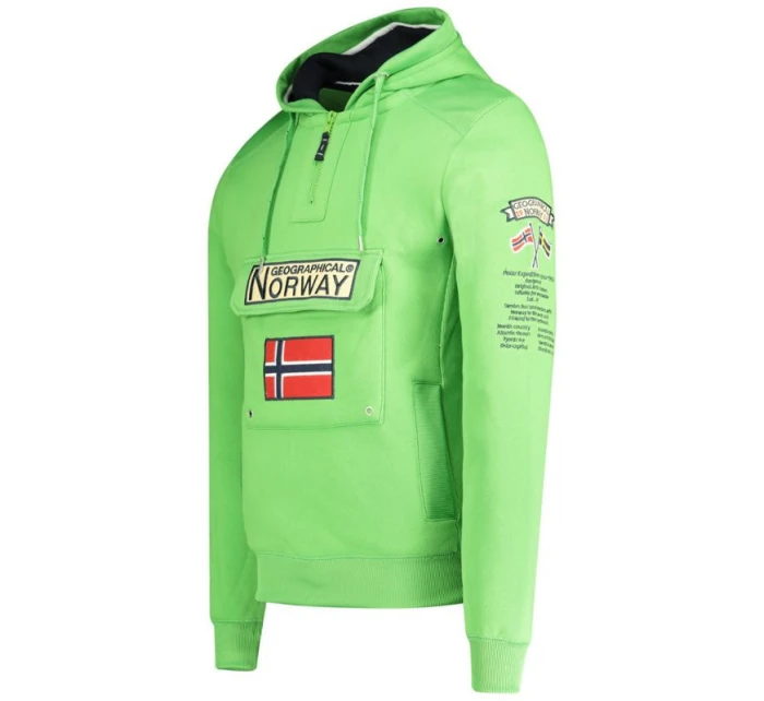 Unisex mikina WW4181H/GN Zelený vzor - Geografické Nórsko