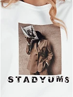 Dámske bavlnené tričko CARSTI white FashionStreet RY2404