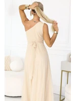 Dlouhé třpytivé večerní šaty na jedno rameno model 21943569 - numoco basic