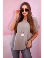 Mušelínová blúzka s náhrdelníkom Fango