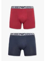 Pánske boxerky 2 pack 111912 2F720 61735 tm.modrá/vínová - Emporio Armani Pánske boxerky 2 pack 111912 2F720 61735 tm.modrá/vínová - Emporio Armani