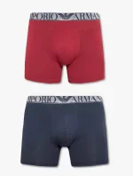 Pánske boxerky 2 pack 111912 2F720 61735 tm.modrá/vínová - Emporio Armani