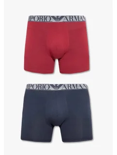 Pánske boxerky 2 pack 111912 2F720 61735 tm.modrá/vínová - Emporio Armani