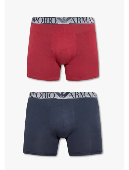 Pánske boxerky 2 pack 111912 2F720 61735 tm.modrá/vínová - Emporio Armani Pánske boxerky 2 pack 111912 2F720 61735 tm.modrá/vínová - Emporio Armani
