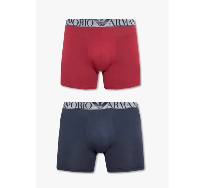 Pánske boxerky 2 pack 111912 2F720 61735 tm.modrá/vínová - Emporio Armani Pánske boxerky 2 pack 111912 2F720 61735 tm.modrá/vínová - Emporio Armani