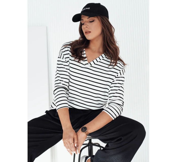 Dámská pruhovaná halenka bílá Dstreet model 21972928 - FashionStreet