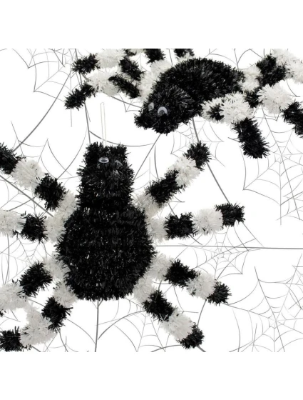 DEKORATÍVNA FIGÚRKA HALLOWEEN PAVÚK BIELY