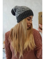 Fleecová čiapka Bibiana K264 graphite+grey