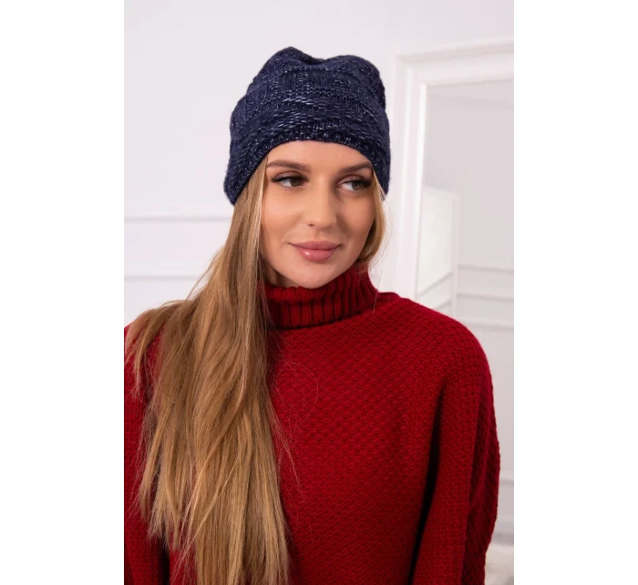 Fleecová čiapka Edyta K298 navy blue