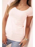 Dámska klasická bavlnená blúzka s krátkymi rukávmi modrá