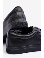 Męskie Trampki Z Eko Skóry Czarne Big Star JJ174234