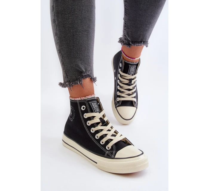 Dámské vysoké tenisky Big Star model 21654788 černé - Big Star Shoes