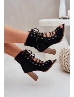 Sandály Na Podpatku S A Šněrováním Černé model 21684802 - Boto Sandály Na Podpatku S A Šněrováním Černé model 21684802 - Boto