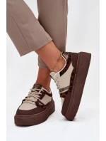 Damskie Sneakersy Na Platformie Big Star SS274356 Panterka Brązowo-Beżowe Damskie Sneakersy Na Platformie Big Star SS274356 Panterka Brązowo-Beżowe