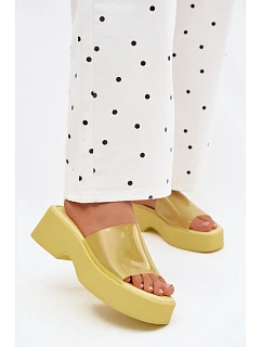 Dámské sandály s páskem Žluté model 22107247 - Boto