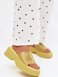 Dámské sandály s páskem Žluté model 22107247 - Boto