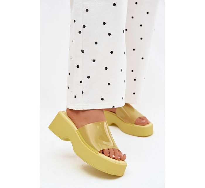 Dámské sandály s páskem Žluté model 22107247 - Boto