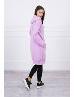 Šaty s kapucňou a kapucňou fialovej farby