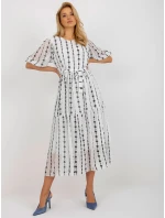 Dámske šaty LK SK 508963 1.38 Biela s čiernou - Lakerta