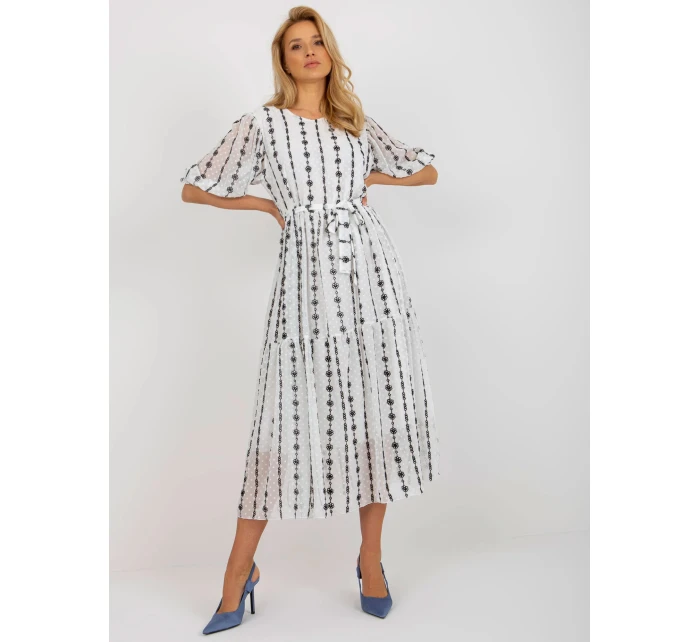 Dámske šaty LK SK 508963 1.38 Biela s čiernou - Lakerta