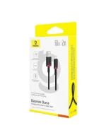 Baseus Dura USB-Type C 60W 2m kábel (červený/čierny)