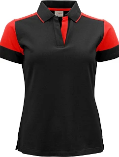 Prime Polo Women Dámské piqué polo z těžké bavlny model 22453353 black/red - Printer