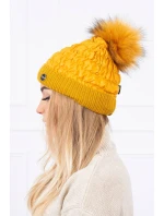 Čepice model 18743584 hořčice - K-Fashion