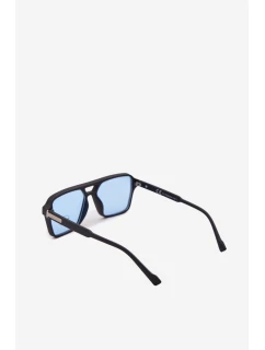 Dámské sluneční brýle se stříbrným detailem tmavě modré
