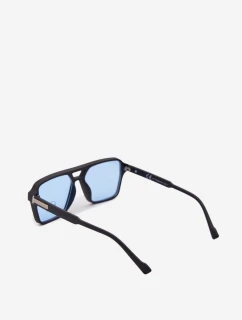 Dámské sluneční brýle se stříbrným detailem tmavě modré