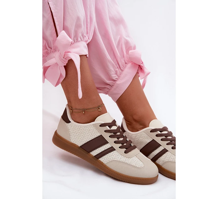 Dámské tenisky s pleteným vzorem hnědé Selvelin