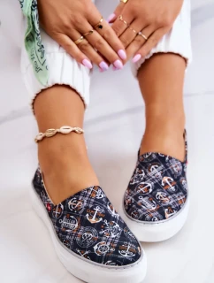 Dámské módní Slip-On s paměťovou pěnou Big Star - černé