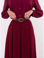 Dámska dlhá sukňa DHJ SD 19720-1.32 Burgundská s kamienkami - FPrice Dámska dlhá sukňa DHJ SD 19720-1.32 Burgundská s kamienkami - FPrice