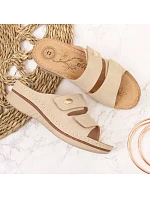 Žabky na suchý zips eVento W EVE224B beige