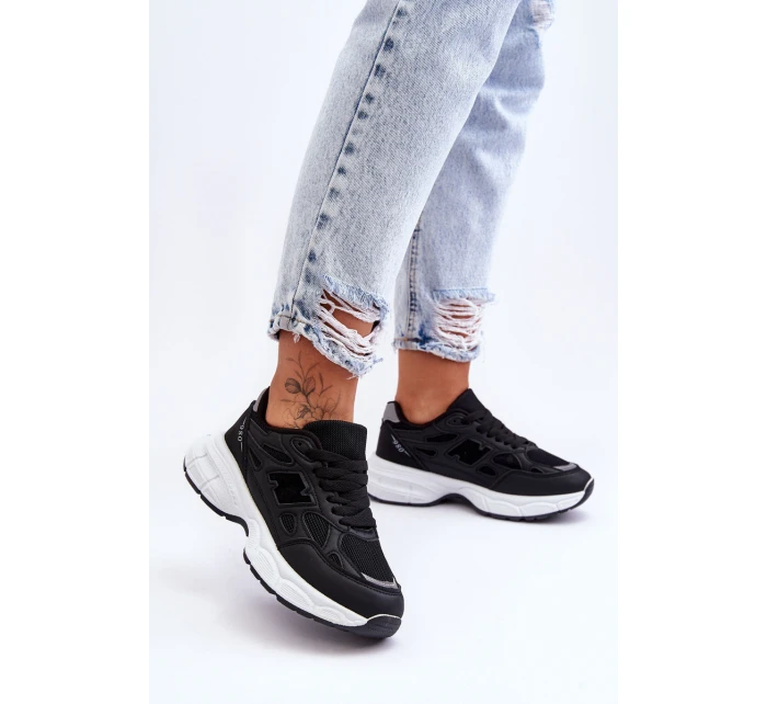 Modne Damskie Buty Sportowe Z Siateczką Czarne Venice