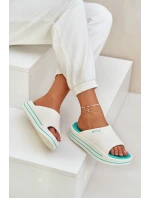 Klapki Damskie Na Platformie Big Star NN274A038 Biało-Miętowe Klapki Damskie Na Platformie Big Star NN274A038 Biało-Miętowe