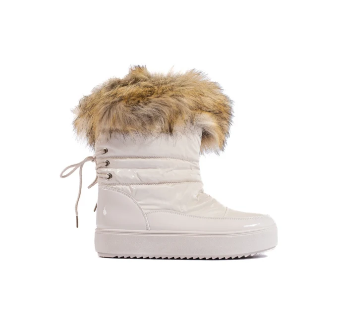 Moderní dámské zlaté sněhule platforma Moderní dámské zlaté sněhule platforma