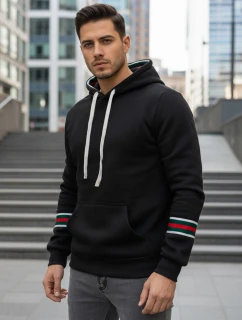 Pánská mikina s kapucí černá model 21994658 - Dstreet