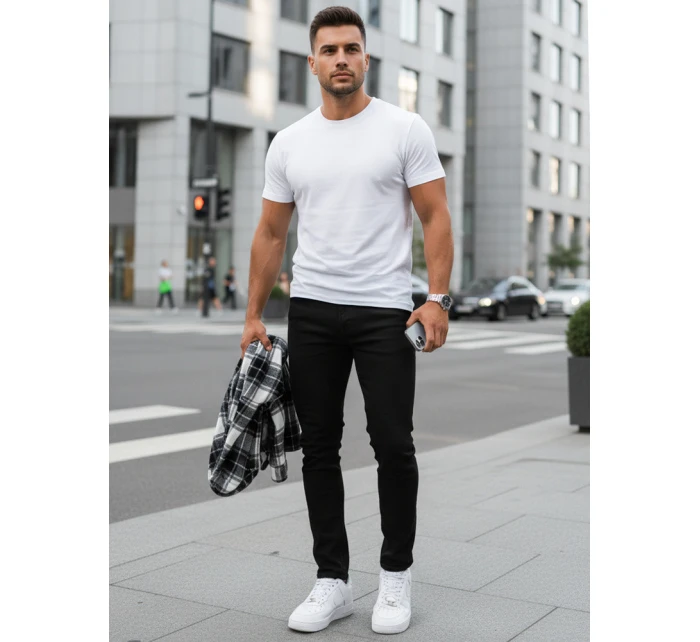 Pánske džínsy slim fit čierne FashionStreet UX4482