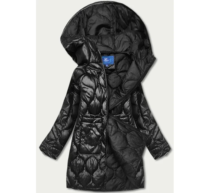 Čierna dámska bunda s ozdobným prešívaním (AG1-J9086) Čierna dámska bunda s ozdobným prešívaním (AG1-J9086)