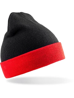 Result Headwear RC 930X Pletená čiapka „Black Compass“ 28.930X čierna/červená