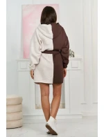 Izolovaná model 18856960 mikina hnědá + béžová melanž - K-Fashion
