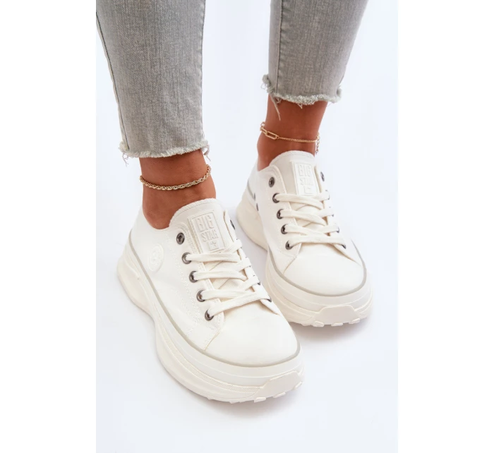 Dámské tenisky na masivní podrážce Big Star model 21653744 Bílé - Big Star Shoes