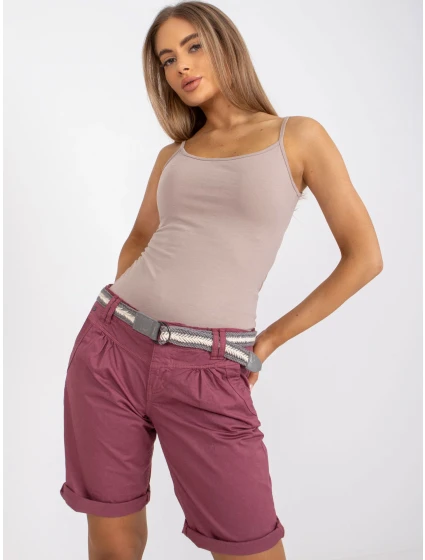 Šortky D63990Z63080Z tmavoružové