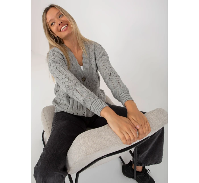 Dámsky sveter LC SW 8022 sivý