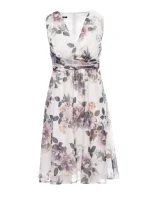 model 15105355 Šifonové šaty s hlubokým výstřihem model 1 - STYLOVE model 15105355 Šifonové šaty s hlubokým výstřihem model 1 - STYLOVE