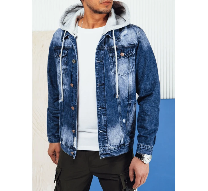 FashionStreet pánska tmavomodrá džínsová bunda TX4690 FashionStreet pánska tmavomodrá džínsová bunda TX4690