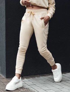 Dámske tepláky RELAX MODE cream FashionStreet UY2142