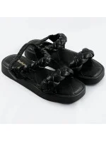 Černé sandály se pásky model 17352419 - WELLSPRING