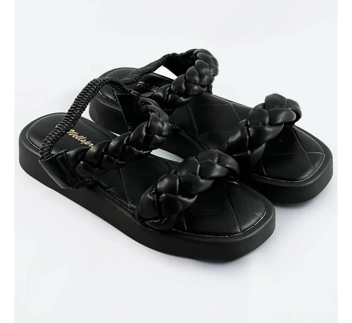 Černé sandály se pásky model 17352419 - WELLSPRING